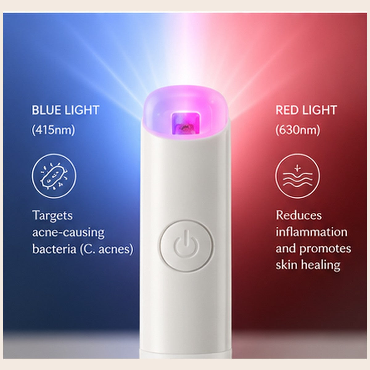 LED Red Blue Light Acne Treatment Pen